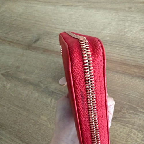 Folli Follie leather wallet used, red color