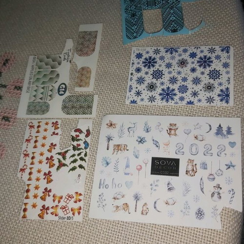 Nail tattoo stickers new, set of 5 pieces