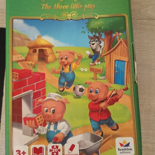 The Three Little Pigs puzzle and storybook set used