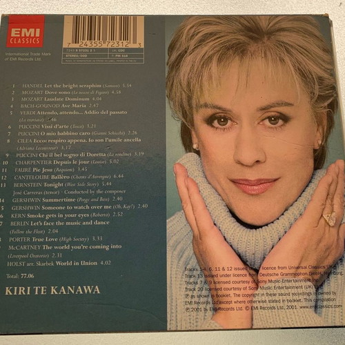 Kiri Te Kanawa EMI classics CD used, classical music