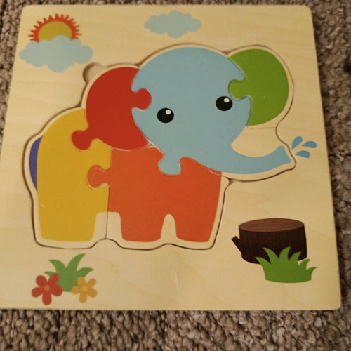 Wooden puzzles used, baby and kids jungle design
