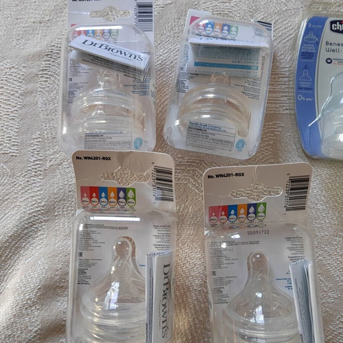 Dr. Brown's Options+ Wide-Neck Nipples and Chicco Sterilizing Tongs New