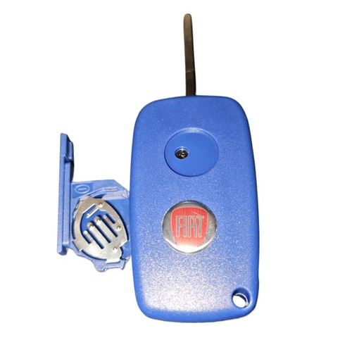 Fiat key shell replacement 3 button blue new