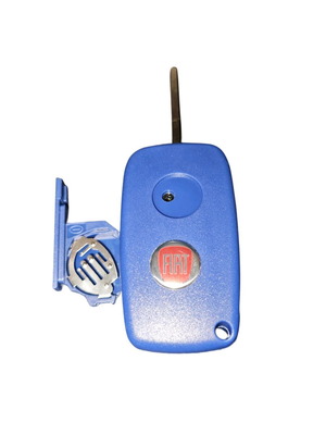 Fiat key shell replacement 3 button blue new