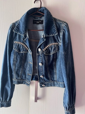 Lynne denim jacket short, regular fit, like new, blue