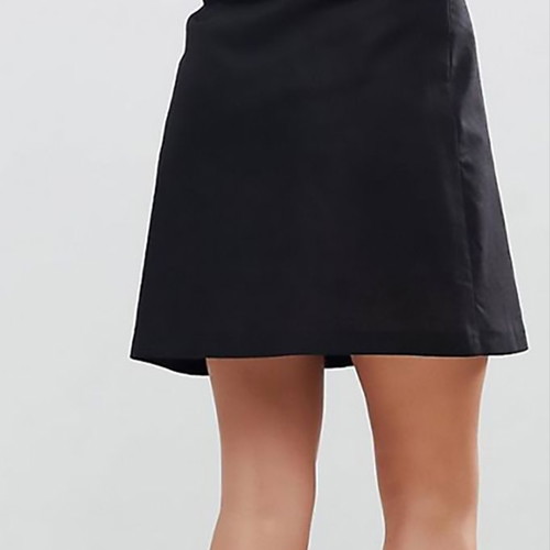 Asos black linen paperbag skirt size S like new