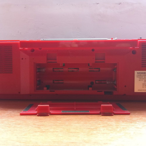 Boombox Fairmate RD 1210 Asahi cassette radio used, vintage 1980 red