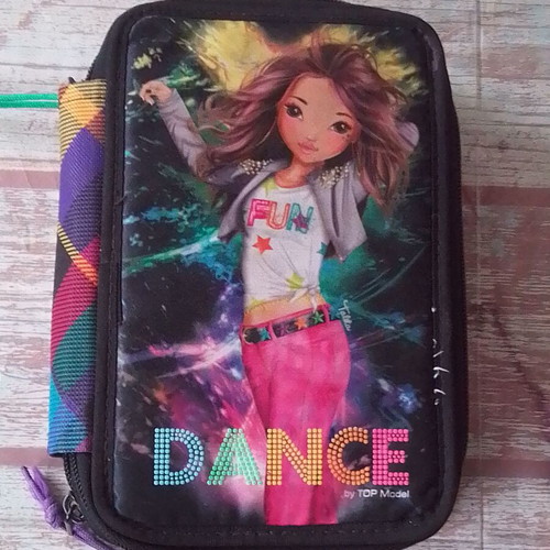 Top Model Dance school pencil case used, three compartments
