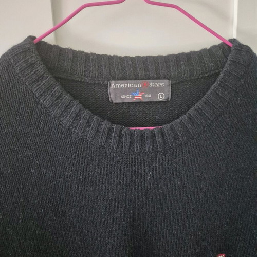 American Stars Men's Black Knit Sweater Size L like new