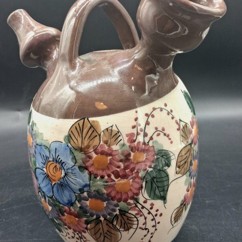 Vintage Greek Ceramic 'Pantremeno' Double-Spouted Stamnaki used