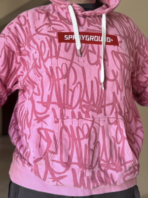 Sprayground Graffiti hoodie pink XL like new