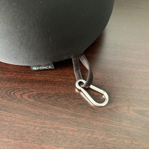 Memory Foam Travel Pillow like new with carabiner