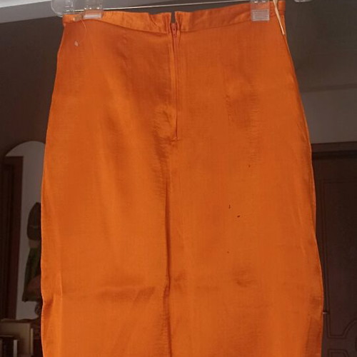 Satin skirt orange small like new