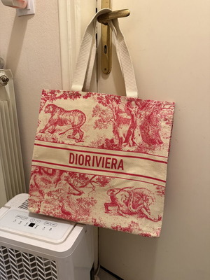 Dior Riviera τσάντα ώμου, κόκκινη