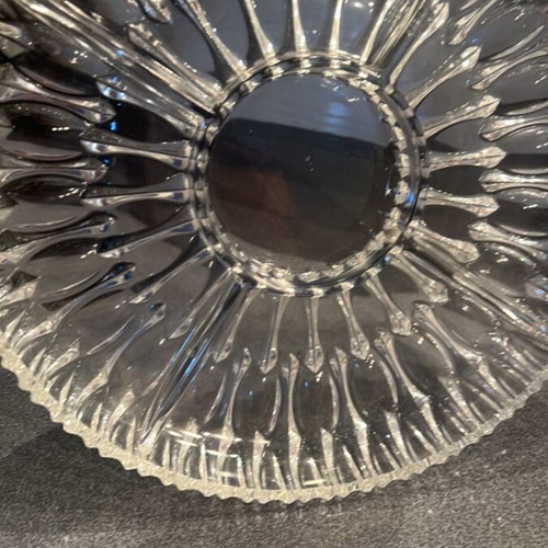 Crystal serving platter like new with four large compartments