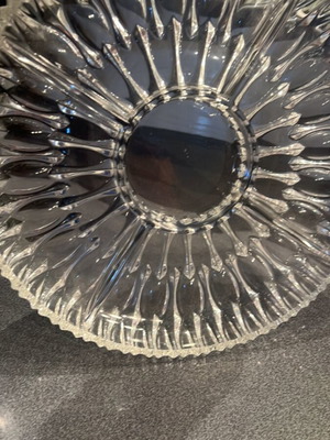 Crystal serving platter like new with four large compartments