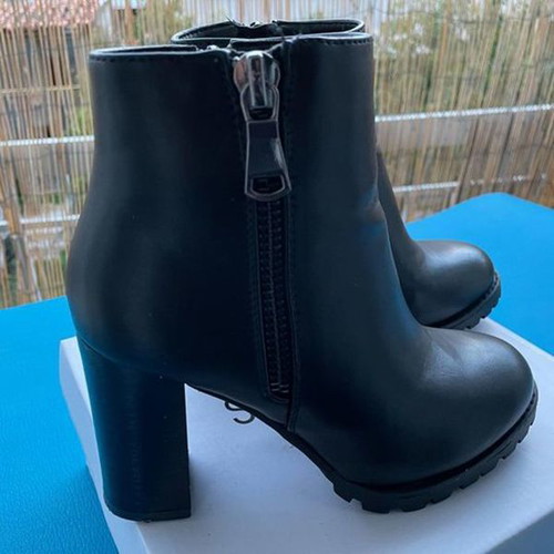 Sixth Sens Collection boots used, black, size 36, eco leather
