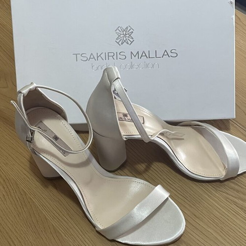 Tsakiris Mallas bridal heels new, size 40, white