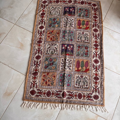 Cotton rug from India like new, 85 x 140 cm