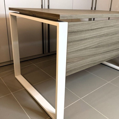 Sigma Square office desk, grey and white, 120x80 cm