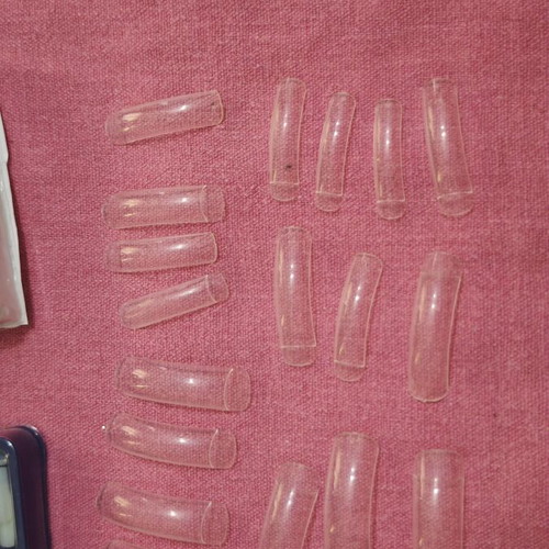 Fake nails like new, transparent flexible plastic tips for Acrygel and Gel