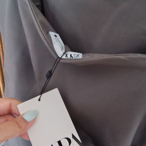 Zara ZW Collection Limited Edition Wool Blend Maxi Dress, Small, Slate Grey