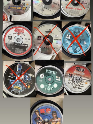 PlayStation PS1 games collection, some scratched, no cases