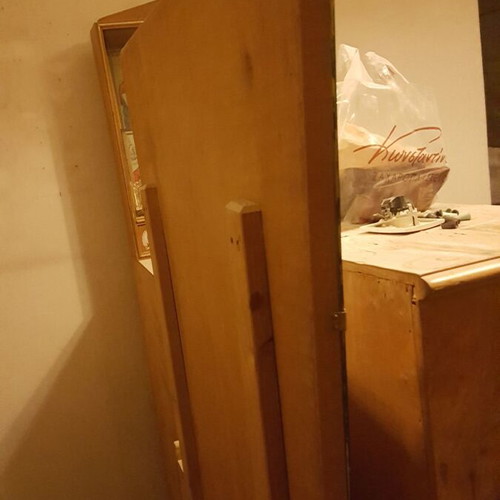 Vintage bedroom set used with double bed, nightstands and dressing table