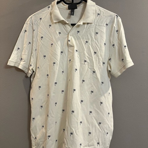 H&M Polo Shirt Men Size Medium Like New, White Beige
