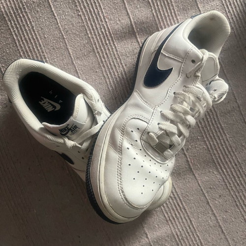 Nike Air Force 1 Low like new, white with blue swoosh, size 43