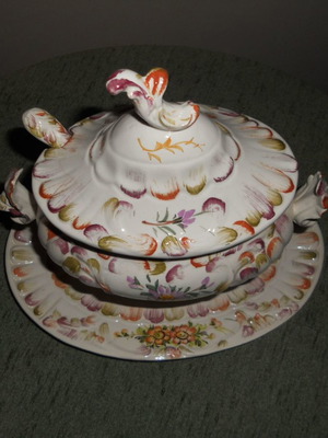 Σαλτσιέρα ιταλική Bassano μεταχειρισμένη, αυθεντική vintage πορσελάνη