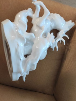 Porcelain deer with wolf like new from Czech Republic