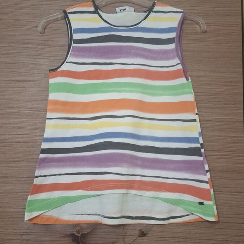 Mexx sleeveless blouse used, colorful stripes, 134 cm, 9-10 years