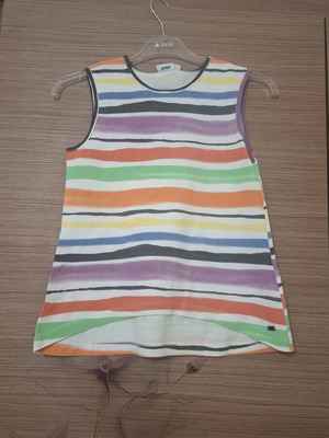 Mexx sleeveless blouse used, colorful stripes, 134 cm, 9-10 years
