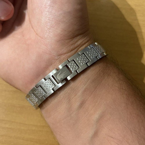 Lacoste bracelet, stainless steel, silver