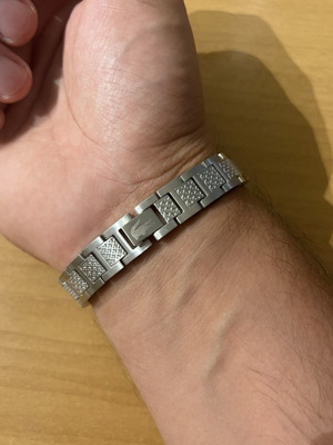 Lacoste bracelet, stainless steel, silver