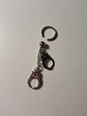 Silver handcuff earring in perfect condition