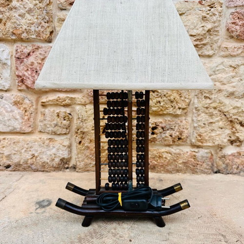 Chinese abacus table lamp 1950s new