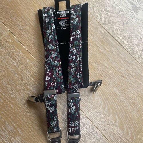 Topman Floral Suspenders like new, brown, adjustable