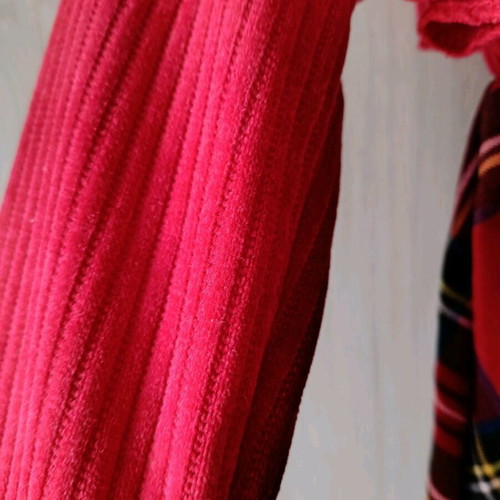 Red checked dress new for 2 years with rib knit top