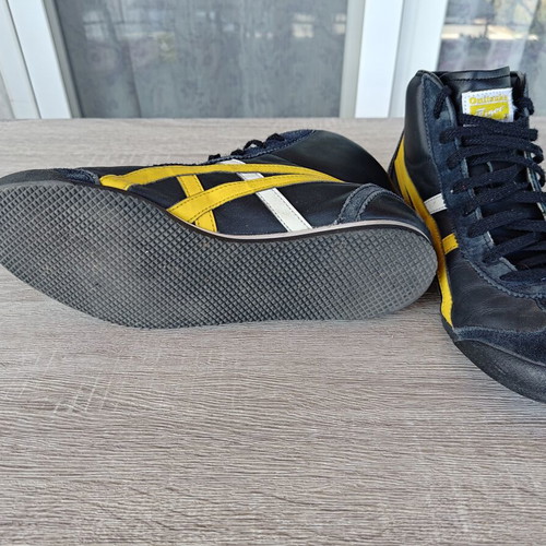 Puma Onitsuka Tiger Mexico Mid sneakers used, black yellow size 42.5
