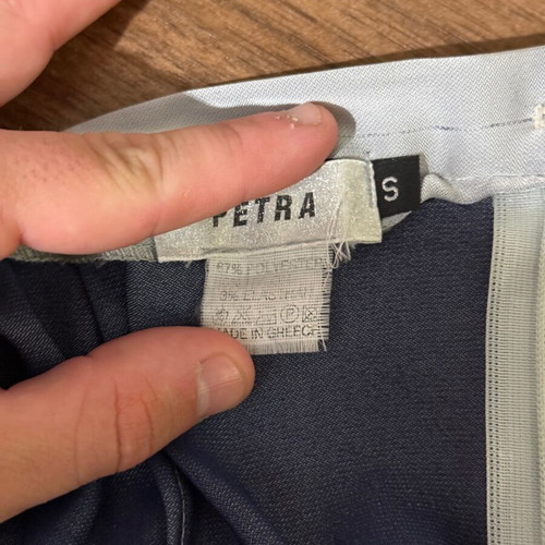 Petra women's short skirt size S like new, grey and blue