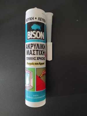 BISON ακρυλική μαστίχη λευκή 300ml σφραγισμένη