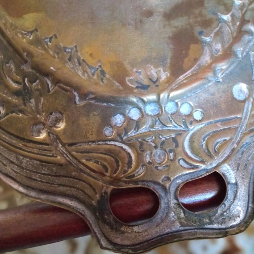 Antique brass tray used, small