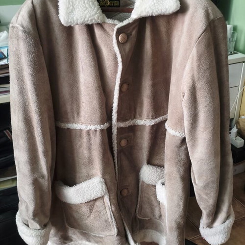 Sir Baron Vintage Genuine Leather Shearling Jacket XL like new