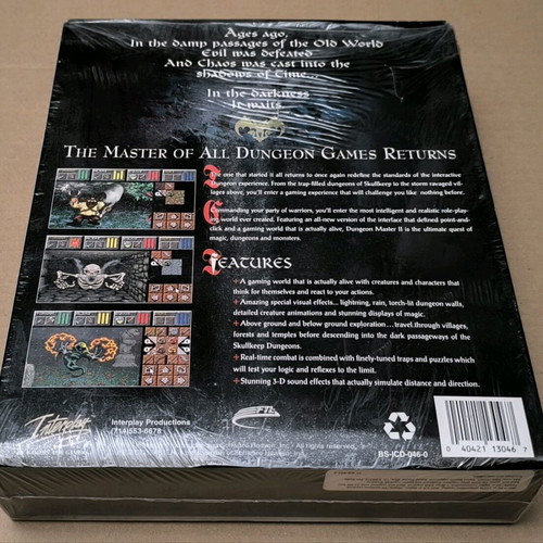 Dungeon Master II The Legend Of Skullkeep PC CD-ROM like new