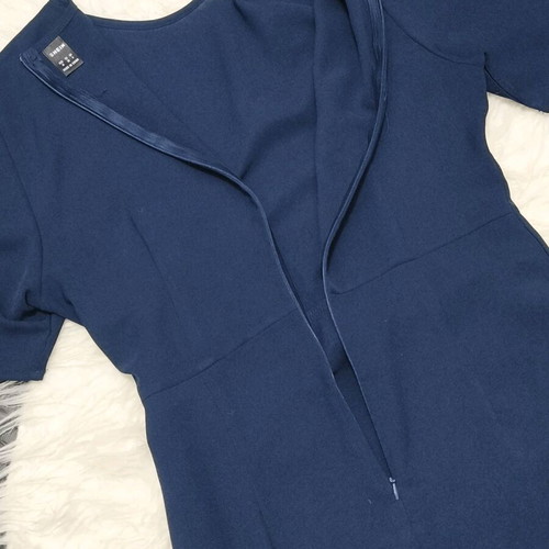 Navy Blue Women's Short Sleeve Dress Shein Size M Like New