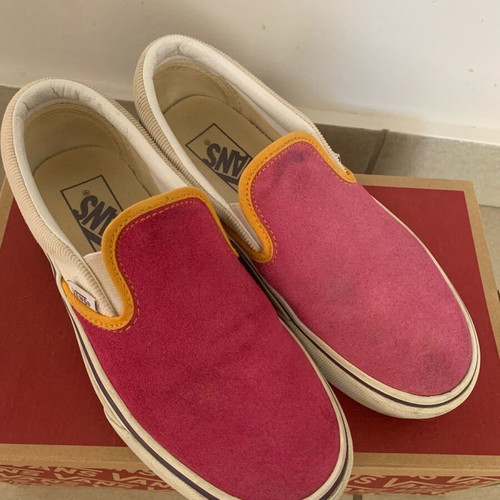 Vans pink slip ons used, size 36
