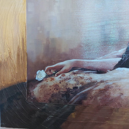Canvas painting 60×140 like new with embossed frame