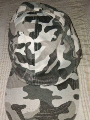 Jockey hat camouflage shades of gray like new